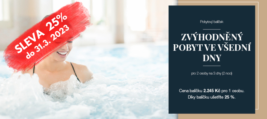 ZVÝHODNĚNÝ POBYT VE VŠEDNÍ DNY